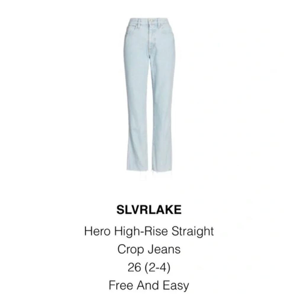 SLVRLAKE Slim Straight Hero Jeans in Free & Easy Size 25